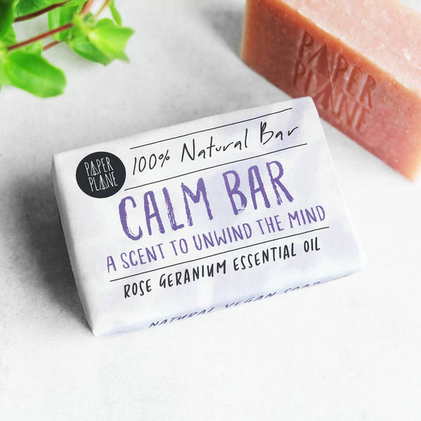 Natural Vegan Rose Geranium Calm Soap Bar